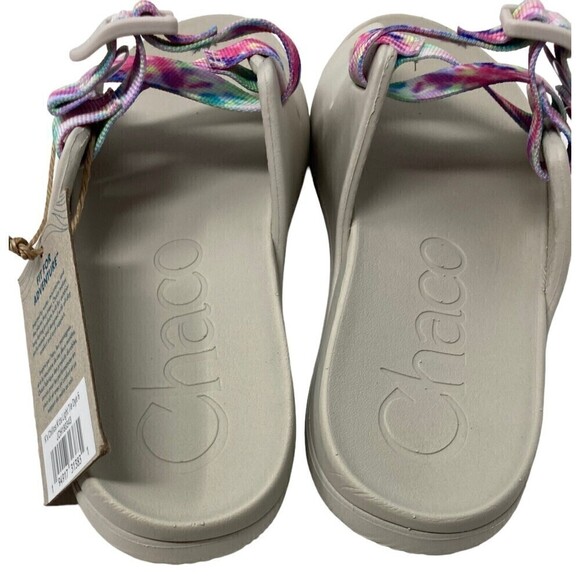 Chaco Chillos Kids Slip-On Sandals Size 6M Ultralight Comfort White Tye-Die - Picture 7 of 11